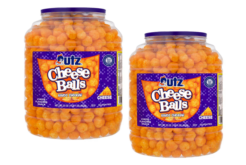 Utz Quality Foods Baked Cheddar Cheese Balls, 23 oz. Barrel