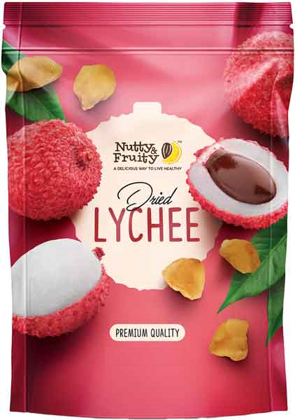 Nutty & Fruity Dried Lychee Fruit, 2-Pack 3 oz. Pouches