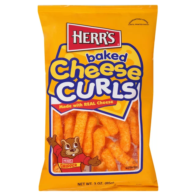 Herr's Baked Cheese Curls, 20-Pack 3 oz. Single Serve Bags