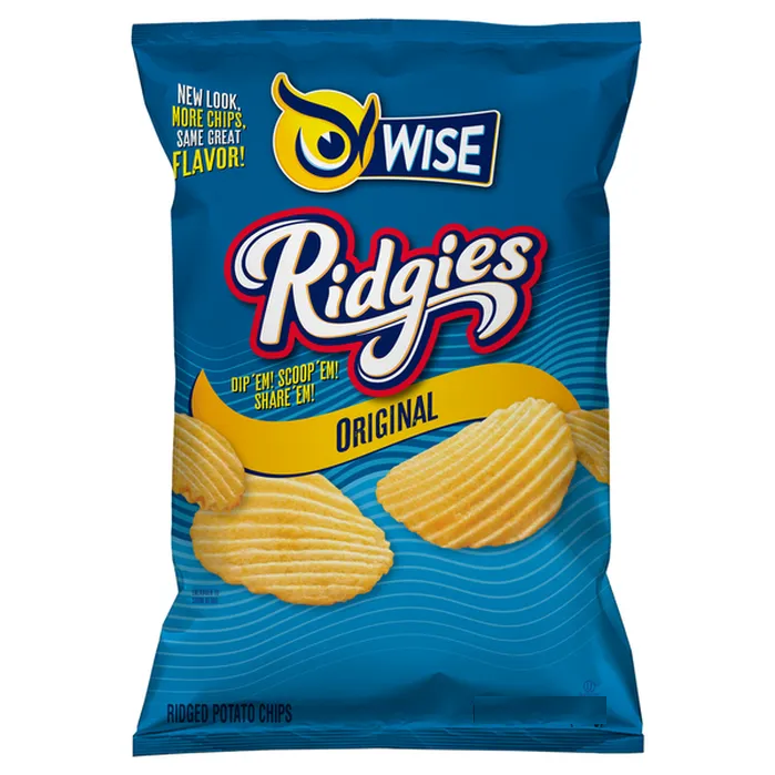 Wise Ridgies Original Ridged Potato Chips, 7.5 oz. Sharing Size Bags