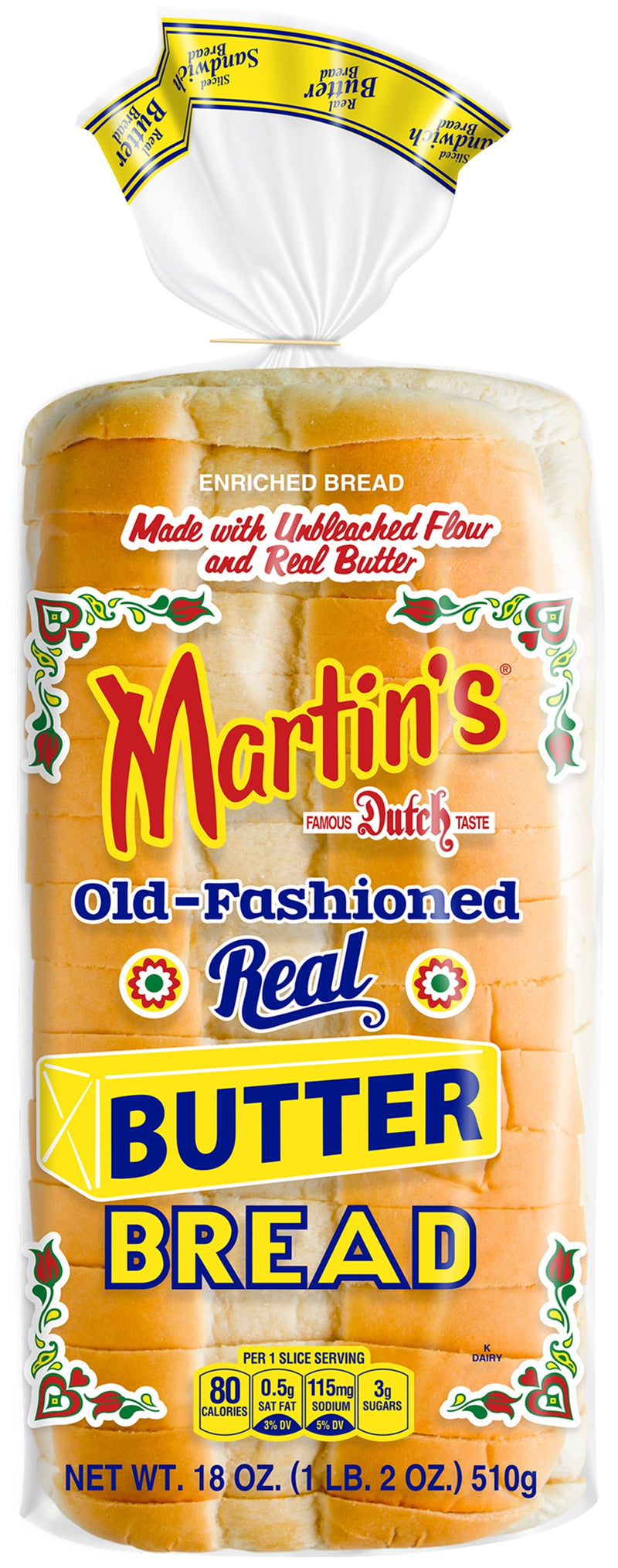 Martin's Famous Pastry Old-Fashioned Real Butter Bread- 18 oz. 3 Loaves