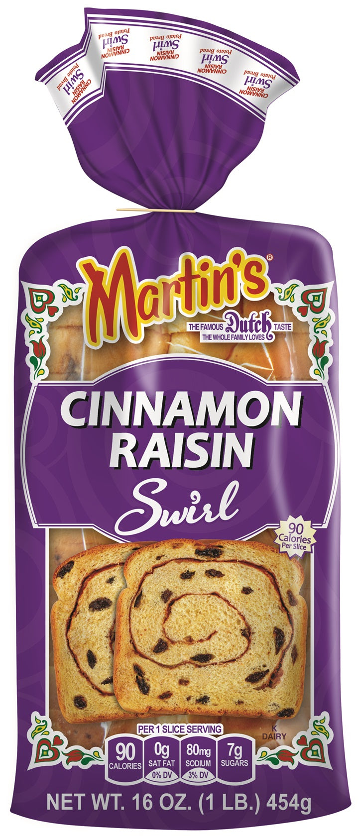 Martin's Famous Pastry Cinnamon Raisin Swirl Potato Bread, 16 oz. Three Loaves