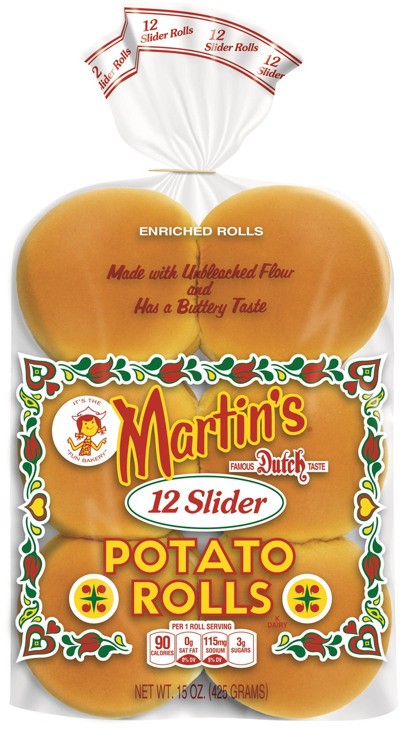 Martin's Famous Pastry Slider Potato Rolls- 12 pk 15 oz (3 bags)