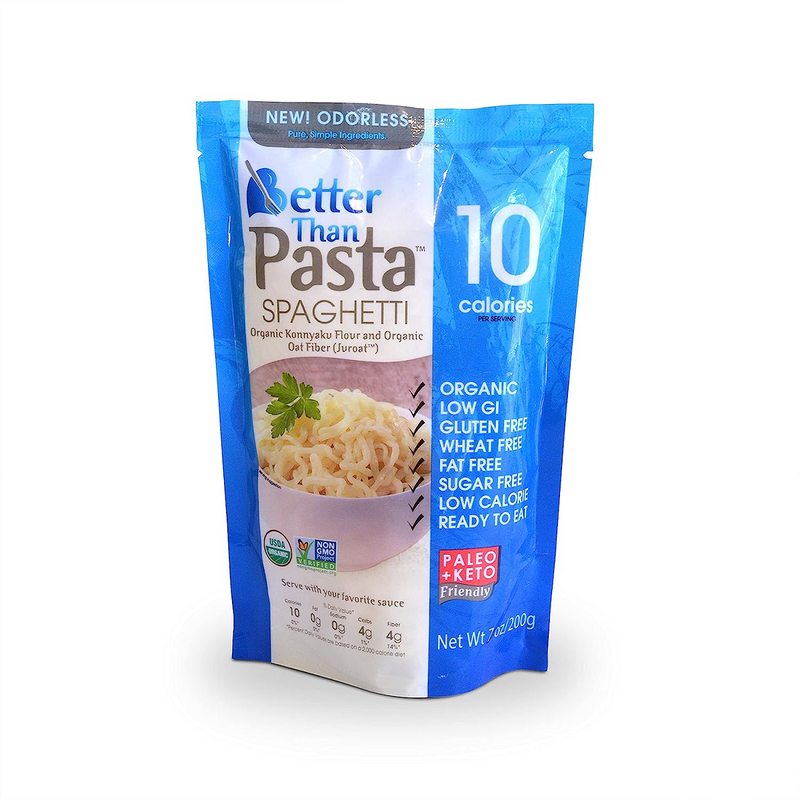 Better Than Noodles Certified Organic, Vegan, Gluten-Free, Non-GMO, Konjac Spaghetti, 7 oz. Pouches