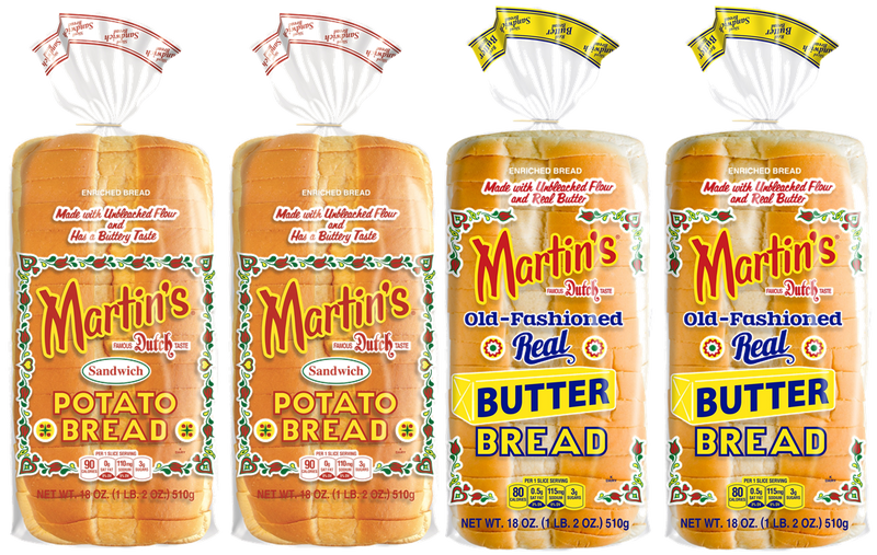 Martin's Famous Pastry Potato Bread & Potato Butter Bread Variety 4-Pack