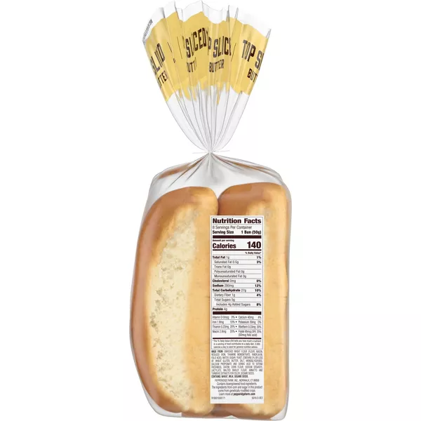 Pepperidge Farm Top Sliced Butter Hot Dog Buns, 8 Count Bags 5016