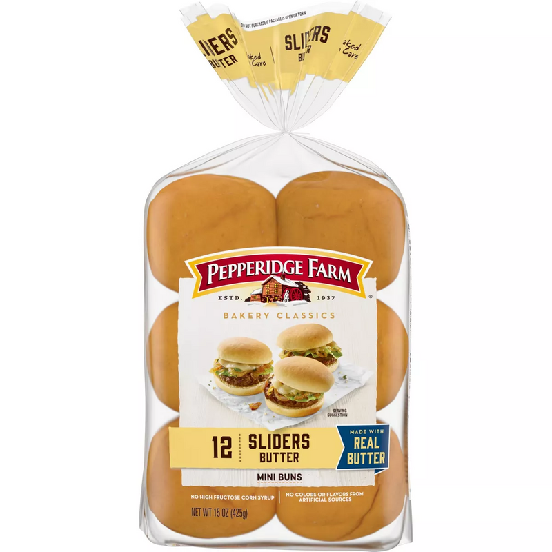 Pepperidge Farm Butter Sliders Mini Buns, 12 Count Bags 4979