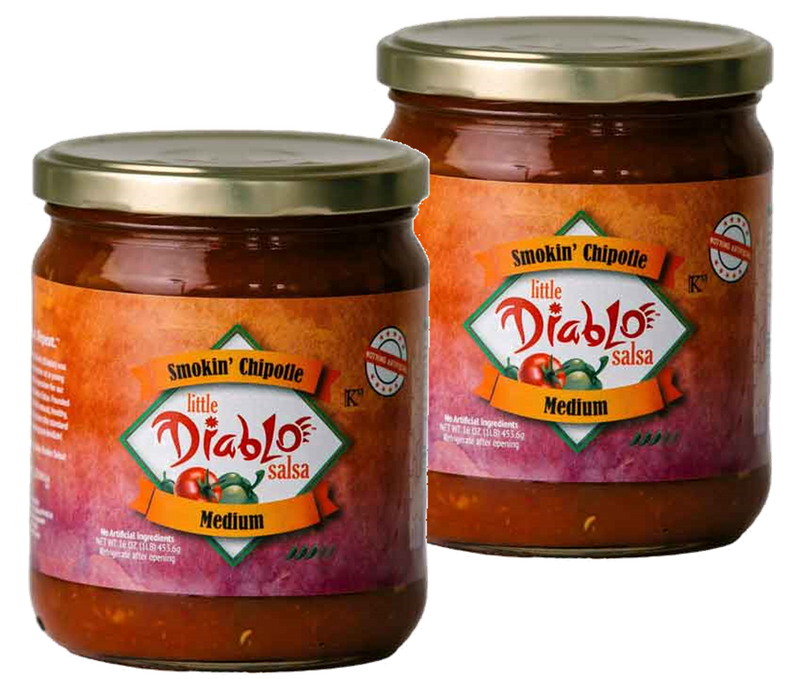 Little Diablo Brand All-Natural Salsa, 2-Pack 16 oz. Glass Jars