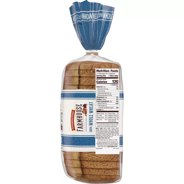 Pepperidge Farm Farmhouse 100% Whole Wheat Bread, 24 oz. Loaves 8277