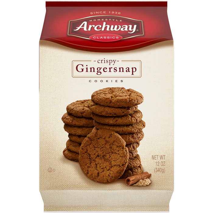 Archway Classics Crispy Gingersnap Cookies, 12 oz. Bags