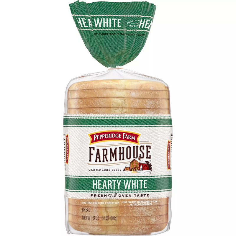 Pepperidge Farm Farmhouse Hearty White Bread, 24 oz. Loaves 7083