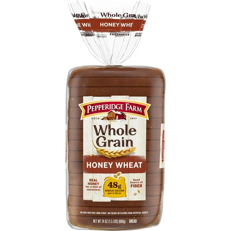 Pepperidge Farm Whole Grain Honey Wheat Bread, 24 oz. Loaves 8597