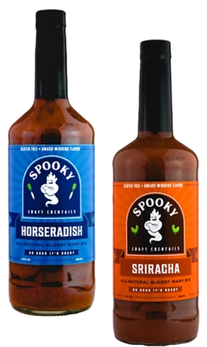 Spooky Craft Cocktails Flavored Bloody Mary Mix, Variety 2-Pack 32 fl. oz. Bottles