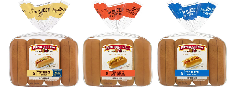 Pepperidge Farm Sliced Hot Dog Buns: Soft White, Butter & Sweet Hawaiian Variety 3-Pack