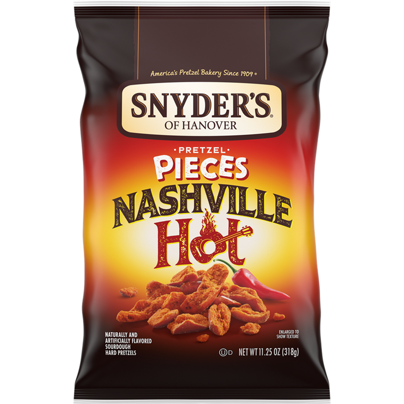 Snyder's of Hanover Nashville Hot Flavored Pretzel Pieces, 4-Pack 11.25 oz. Bags