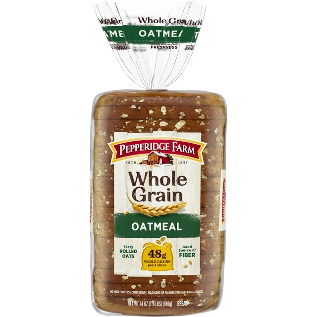 Pepperidge Farm Whole Grain Oatmeal Bread, 24 oz. Loaves 8821