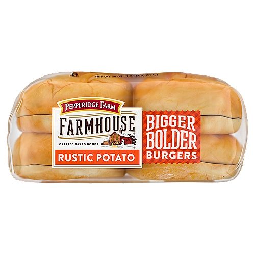 Pepperidge Farm Farmhouse Rustic Potato Hamburger Buns, 8 Count Bags 4671