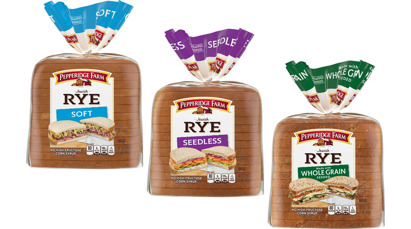 Pepperidge Farm Seedless Rye, Soft Rye & Whole Grain Rye Bread, Variety 3-Pack