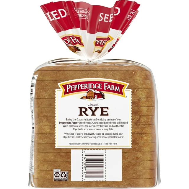Pepperidge Farm Seeded Jewish Rye Bread, 16 oz. Loaves 7120