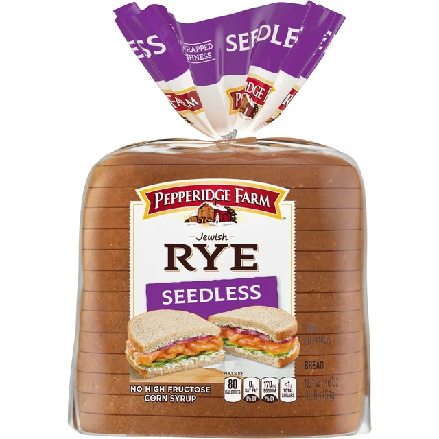 Pepperidge Farm Seedless Jewish Rye Bread, 16 oz. Loaves 7121