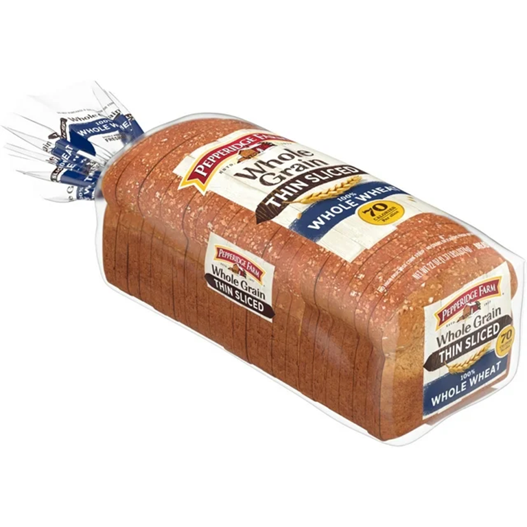 Pepperidge Farm Whole Grain Thin Sliced 100% Whole Wheat Bread, 22 oz. Loaves 4990