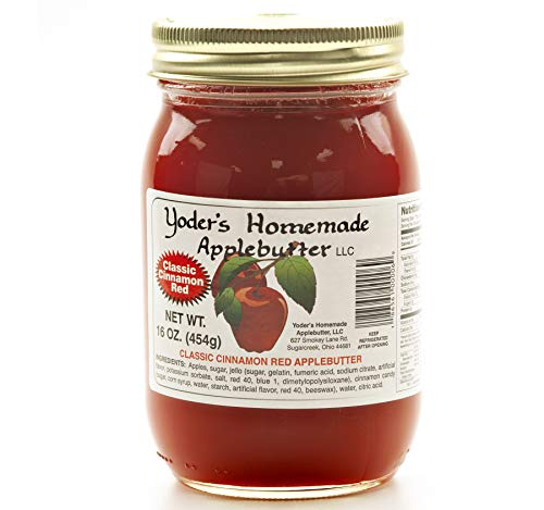 Yoder's Homemade Apple Butter: Your Choice Original, Unsweetened or Cinnamon Red Apple- 2/16 (Cinnamon Red Apple)