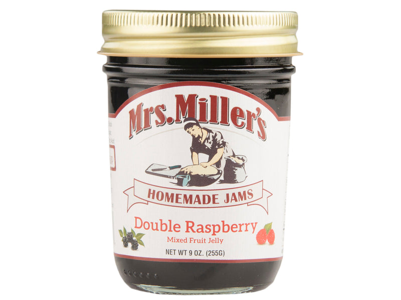 Mrs Miller's Homemade Double Raspberry Jelly 8 oz. Jar (2 Jars)