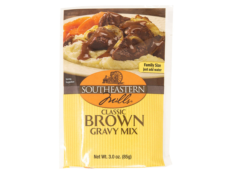 Southeastern Mills Roast Chicken, Roast Pork or Classic Brown Gravy Mix (Classic Brown, 4 Packets)