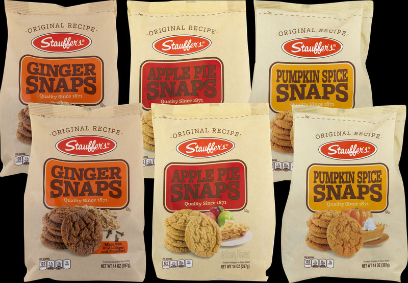 Stauffer's Apple Pie, Pumpkin Spice & Ginger Snaps Variety Pack, 14 oz. Bags
