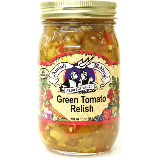 Amish Wedding Foods Green Tomato Relish, 15 oz., 2 Jars