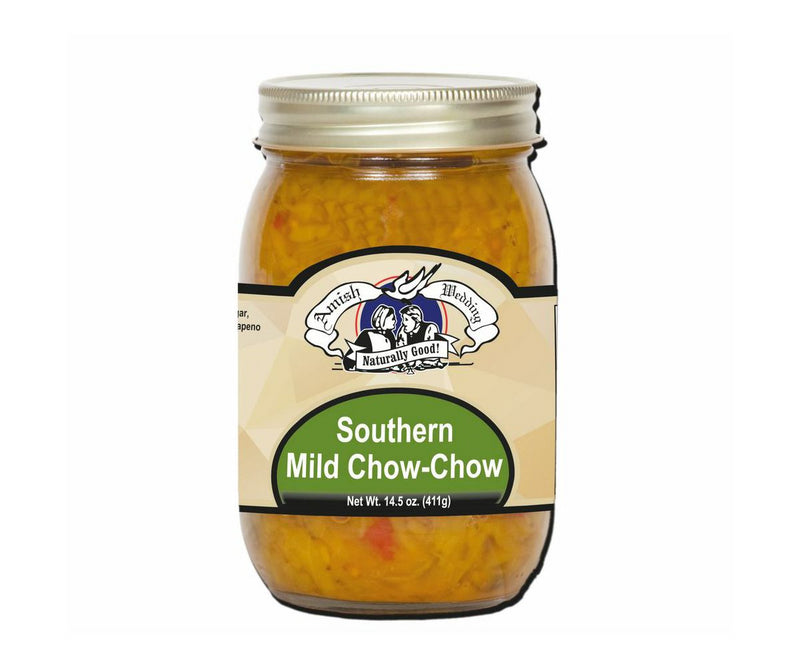 Amish Wedding Mild Southern Style Chow Chow, Two 14.5 oz. Jars