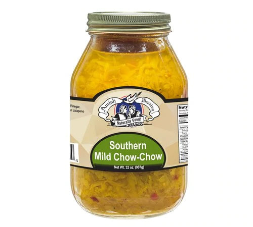 Amish Wedding Mild Southern Style Chow Chow, Two 32. oz. Jars