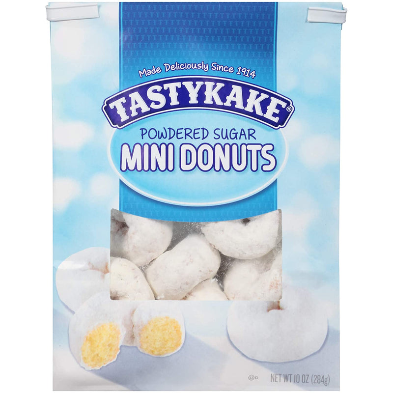 Tastykake Powdered Sugar Mini Donuts, THREE 10 oz. Bags