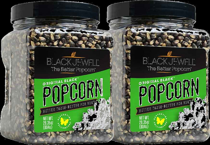 Black Jewell Gourmet Original Black Popcorn Kernels, 2-Pack 28.35 oz. (804g) Jars