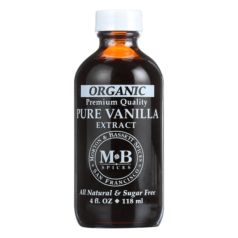 Morton & Bassett Premium Organic Vanilla, 4 fl. oz. Glass Bottle