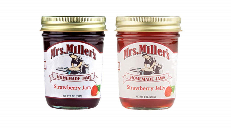 Mrs. Miller's Homemade Strawberry Jam and Strawberry Jelly Variety 2-Pack 9 oz. Jars
