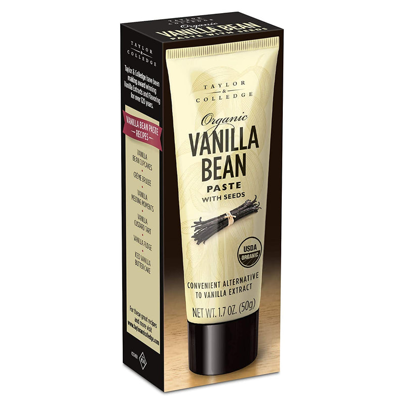 Taylor & Colledge Organic Vanilla Bean Paste, 2-Pack 1.7 Oz Tubes