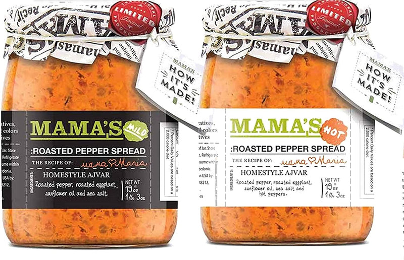 Mama's Home Style Roasted Pepper Red Ajvar Spread  2-Pack, 19 oz. Jars