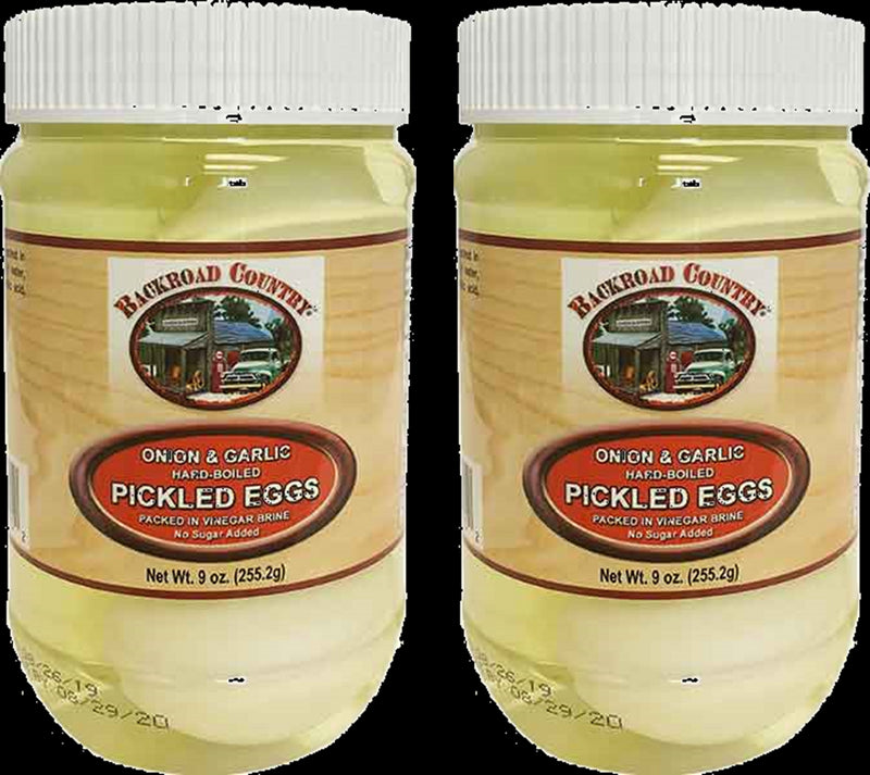 Backroad Country Onion & Garlic Pickled Eggs, 2-Pack 9 oz. PET Jars
