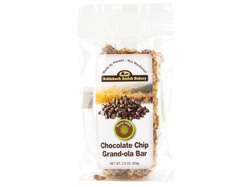 Schlabach Amish Bakery Soft & Chewy Chocolate Chip Grand-Ola Granola Bars, 12-Pack 2.8 oz. Bars