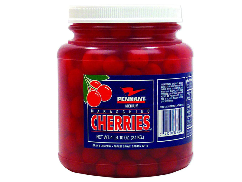 Pennant No Stem Whole Medium Maraschino Cherries, 1/2 Gallon (2.1 kg) Jar