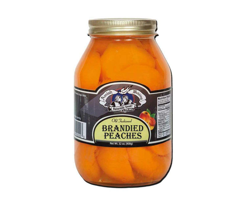 Amish Wedding Foods Brandied Peach Halves, 1-32 oz. (908g) Quart Jar