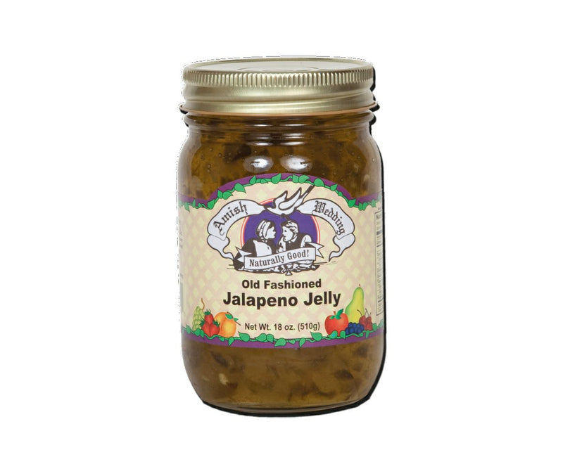 Amish Wedding Foods Old Fashioned Jalapeno Jelly, 3-Pack 18 oz. (510g) Jars