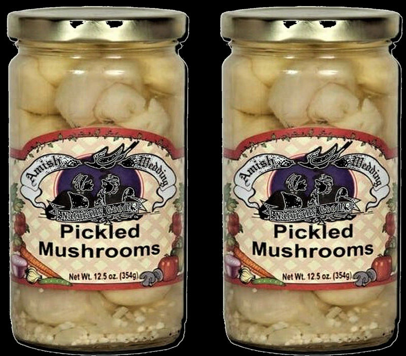 Amish Wedding Foods Pickled Mushrooms, 2-Pack 12.5 oz. (354g) Jars