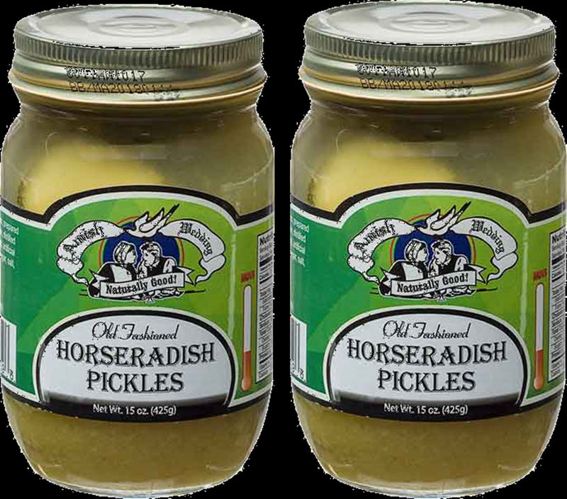 Amish Wedding Foods Horseradish Pickle Chips, 2-Pack 15 oz. Jars