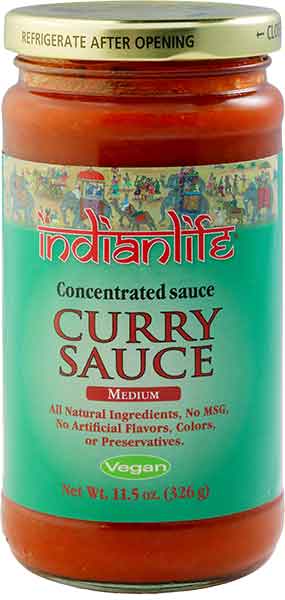 Indian Life Gourmet All Natural Curry Simmering Sauce, 2-Pack 11.5 oz. Jars