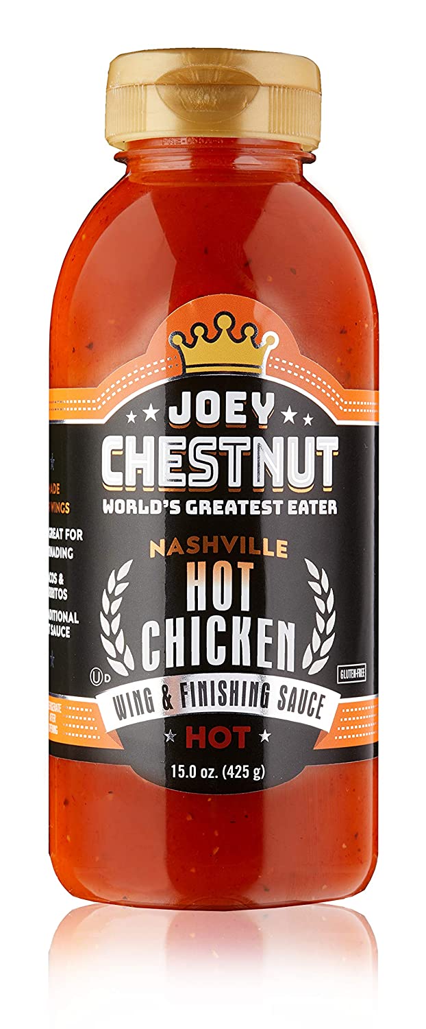 Joey Chestnut Nashville Hot Chicken Wing and Finishing Sauce, 2-Pack 15 fl. oz. Bottles