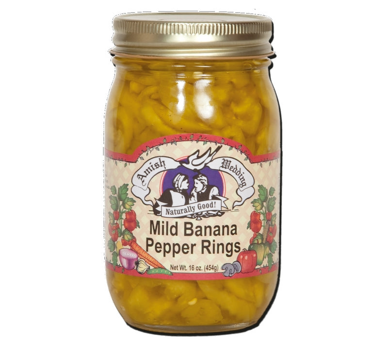 Amish Wedding Mild Banana Pepper Rings, 2-Pack 15 oz. Jars