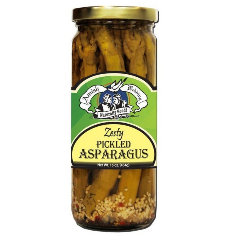 Amish Wedding Naturally Good Zesty Pickled Asparagus,- 2-Pack 16 oz. Jars