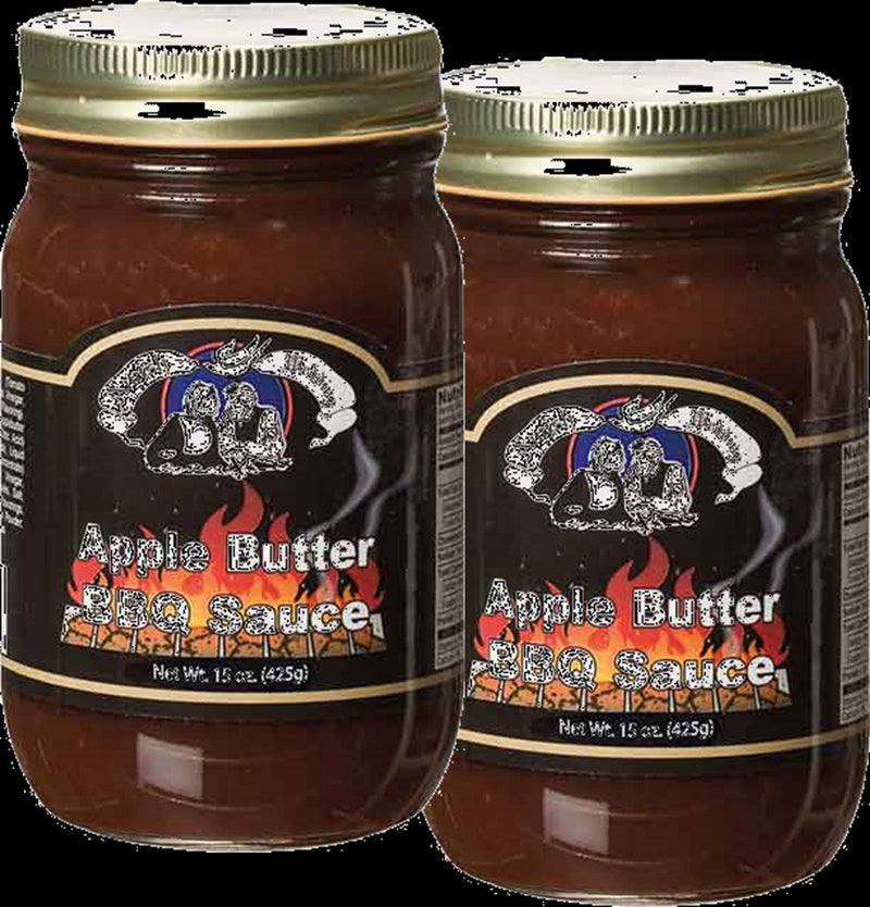 Amish Wedding Old Fashioned Apple Butter BBQ Sauce, 2-Pack 15 oz. Jars